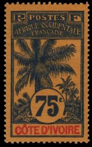 IVORY COAST 33 - Oil Palm Tree "1906 Blue on Orange" (pb90593) - Picture 1 of 1