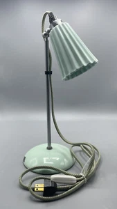 Original BTC Ceramic Lamp England - Hector Pleat Small Table Light - Light Green - Picture 1 of 16