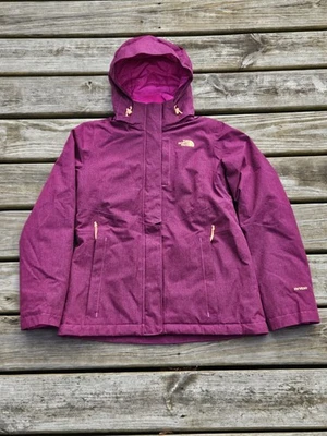 NORTH FACE WOMENS INLUX WATERPROOF INSULATED HOODED JACKET Plum Pink Medium EUC  - Image 1 of 4