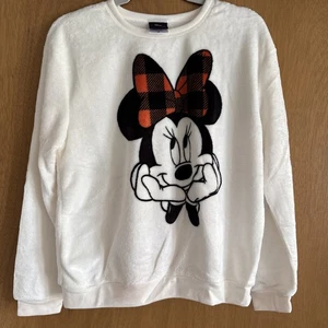 Minnie Mouse Fleece Plüsch Langarmshirt Weiß Neu - Bild 1 von 11
