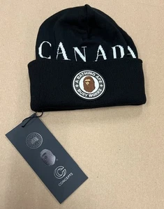 A BATHING APE BAPE X CONCEPTS CANADA GOOSE TOQUE BEANIE BLACK - Bild 1 von 1