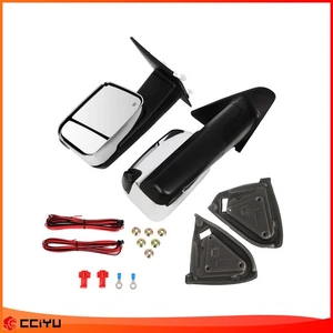 Pair Chrome Power Heated Turn Signal Tow Mirrors for 02-08 Dodge Ram 1500 2500 - Picture 1 of 13