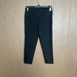 Zyia Black Active Light N Tight Pockets Cropped Leggings Size 8-10 Athletic - Picture 1 of 5