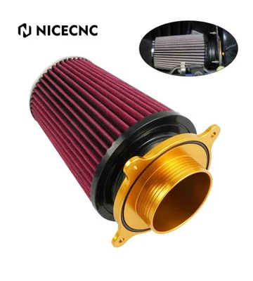Filtro de aire NICECNC con adaptador de admisión para Yamaha Raptor 700 700R 2006-2023 Foto 1 de 2