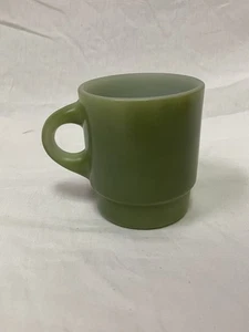 Anchor Hocking Fire King Avocado Green Round Handle Stackable Mug Coffee Cup - Picture 1 of 5