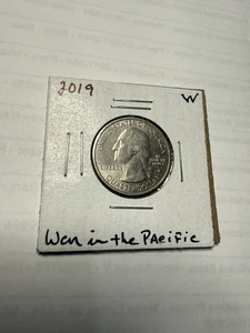 2019-W  War In The PACIFIC WEST POINT Quarter Great American Coin - Picture 1 of 2