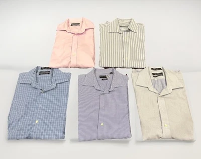 LOT OF FIVE SAKS FIFTH AVENUE MENS DRESS SHIRTS - PRISTINE!! LARGE / XTRA LARGE - Image 1 of 4