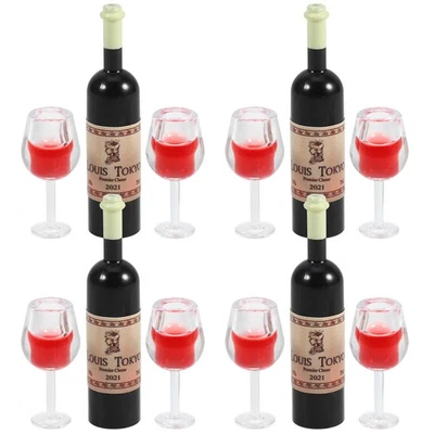 4 Sets Mini -Weinflaschen -Tassen Mini -Schnapsflaschen - Bild 1 von 4