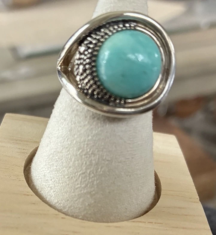 Anillo Michael Dawkins 925 Sterling Larimar Talla 8 Foto 1 de 4
