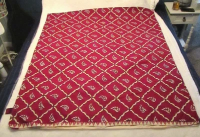 Vtg Purnama Batik Kwalitet Terjamin  Stamp Hand-Dyed Cotton Fabric 95" L x 39" W - Image 1 of 4