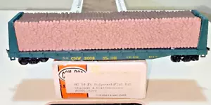 HO Scale Con Cor Chicago & Northwestern 54ft Pulp Wood Flat Car With Log Load - Picture 1 of 7