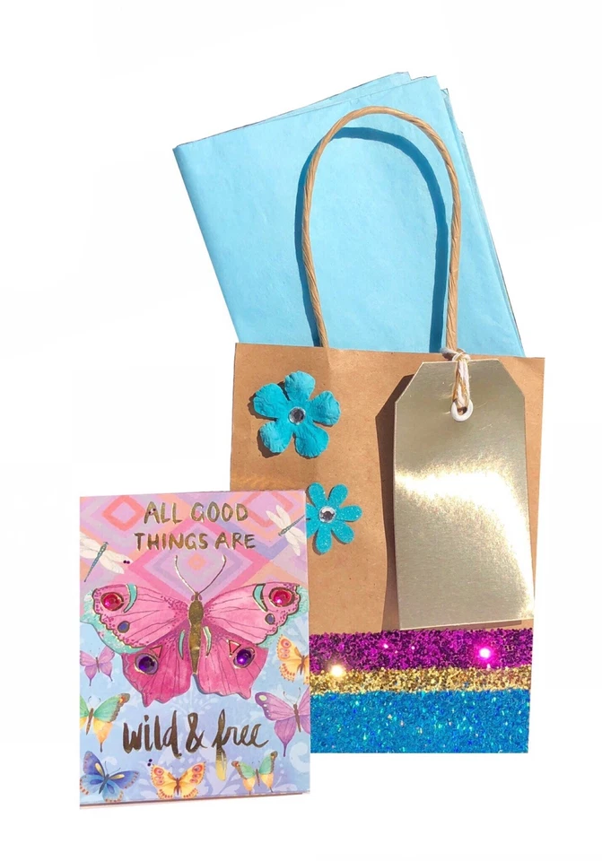 Punch Studio 61565 All Good Things Are Wild & Free .Mini Notepad Glitter & Gems - Image 1 of 4