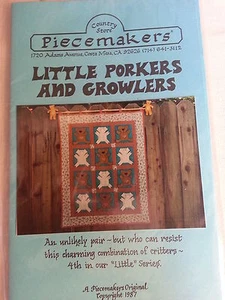 Little Porkers and Growlers Quilting Pattern by Piecemakers Country Store Unused - Picture 1 of 3