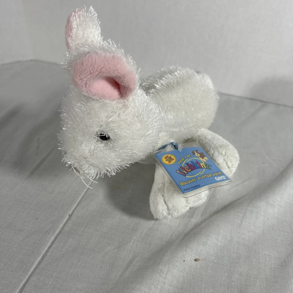 GANZ Webkinz White Rabbit HM078 Plush New with Unused Code - Image 1 of 4