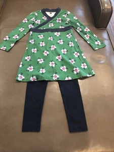 Tea Collection faux kimono style dress with leggings girls sz 4 - Picture 1 of 8