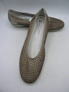 Mephisto Air Relax Pewter Perforated Leather slip On Ballet Flats size US 8 - Picture 1 of 12