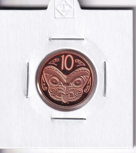 NEW ZEALAND PROOF: 2014 10 CENT COIN IN 2X2 HOLDER - Picture 1 of 2