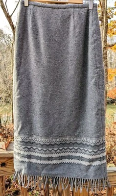 Maxi Falda Vintage Talbots Talla 6P Manta Mezcla Lana Flecos Hygge Otoño EE. UU. Foto 1 de 4