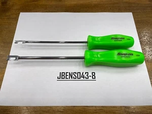 Snap-on Tools USA NEW 2 Piece GREEN Hard Handle Push-Pull Spring Tool Lot Set - Picture 1 of 6