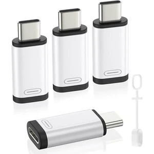 Type C Male To iPhone Port Adapter USB-C To iPhone Charge USB Convertor, 4 Pack - Picture 1 of 7