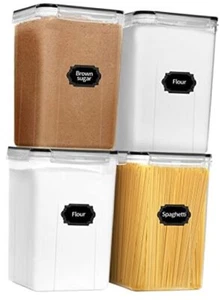 Extra Large Tall Airtight Food Storage Containers / 220oz, BPA 6.5L Black - Picture 1 of 7