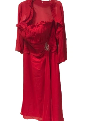Mother of Bride Groom Women's Wedding evening Chruch prom 2PC Gown & Bolero 3XL - Image 1 of 4