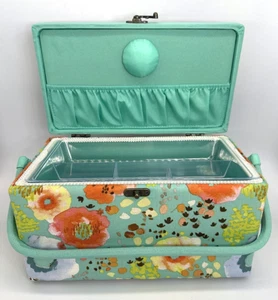 Caja de costura de colección cesta de almacenamiento estuche de tela Filipinas bandeja pasador cojín mango - Imagen 1 de 12