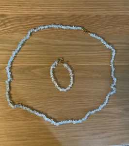 Blue Topac Koralleneffekt Halskette & Armband - Bild 1 von 1