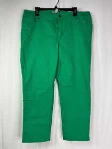 NWT Chicos Pants Womens 3 Green Casual Cargo Crop With Tags - Picture 1 of 3