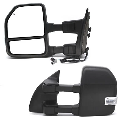 Par de espejos retrovisores de remolque eléctricos térmicos para Ford F-250 F-350 Super Duty 1999 2000 2001 Foto 1 de 4