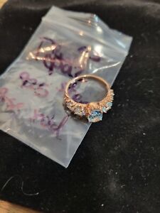 Real Topaz And rose Gold Ring Size 8.5