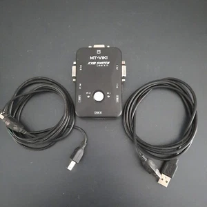 MT-ViKi USB KVM Switch 2 Port 56802 VGA PC - Photo 1/6