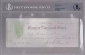 James Wenman (d.1919) Signed Check Autographed BAS NY Knickerbockers Baseball - Picture 1 of 1