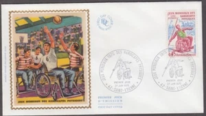 FRANCIA Sc # 1283 FDC JUEGOS INTERNACIONALES PARA DISCAPACITADOS en 1970 sostenido en FRANCIA - Imagen 1 de 1