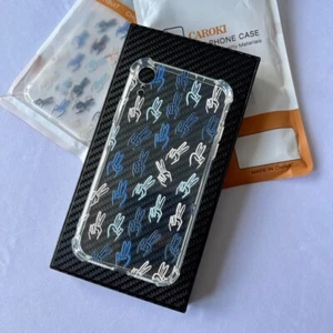 iPhone XR Clear Soft Case, Anti-Yellowing Victory Sign Print Shockproof - Picture 1 of 1