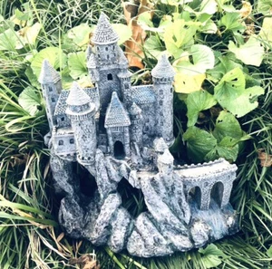 Fish Tank Decor Large Castle on the Rocks 14" gray - Picture 1 of 1