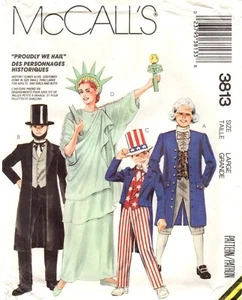 Adulto Grande PATRIÓTICO Disfraz Coser Patrón McCall's 3813 SIN CORTAR Estatua Liberty Sam - Imagen 1 de 2