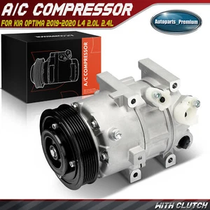 A/C AC Compressor with 6-Groove Pulley for Kia Optima 2019-2020 L4 2.0L L4 2.4L - Picture 1 of 10