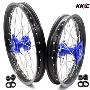 KKE 17/14'' Kid's Big Wheels Rims Fit Yamaha YZ80 1993-2001 YZ85 2002-2025 Blue - Foto 1 di 12