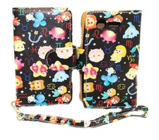 12 Horoscope Sign Wallet Leather Case for LG Optimus Fuel L34C / Zone 2 
