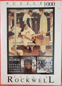 Norman Rockwell The Rookie Baseball Collection 1000 PC Puzzle - Sealed New - Picture 1 of 3