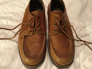 Land’s End Brown 3-Eyelet Lug Sole Camp/Hiking Shoes, 72803, Sz 7 1/2 D US - Picture 1 of 7