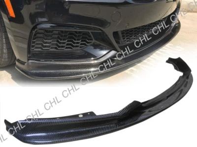 Labio de parachoques delantero de fibra de carbono estilo 3D para BMW F22 F23 M-Sport 228i 235i 14-18  Foto 1 de 4