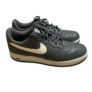 Nike Air AF1-82 Gray Leather Low Sneaker White Swoosh Men Size 13 488298-018 - Picture 1 of 8