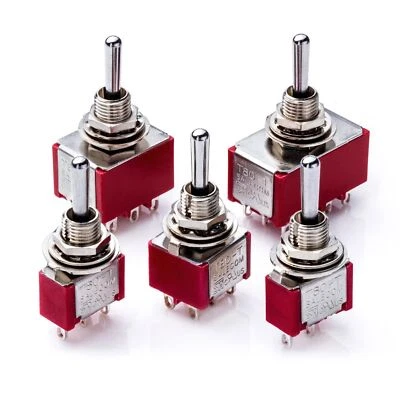 Miniature Flick Toggle Lever Switch SPST SPDT DPDT 3PDT 4PDT Panel Mount Salecom - Image 1 of 4