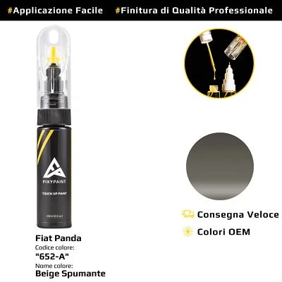 Vernice di ritocco per Fiat Panda Cod: 652/A Beige Spumante - Image 1 of 4