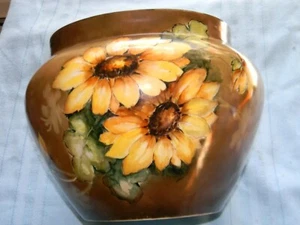Limoges France year 1907 Antique Porcelain Huge Jardinaire Signed Handpainted - Picture 1 of 6