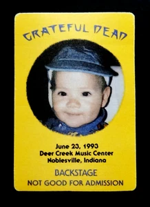 Grateful Dead Backstage Pass Deer Creek Indiana 6/23/93 6/23/1993 Robert Hunter - Picture 1 of 8