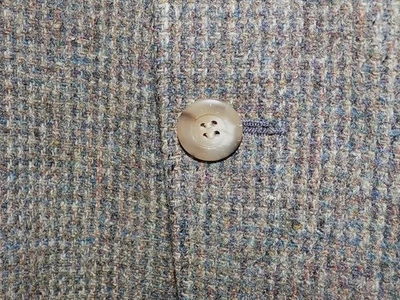 Exc! HARRIS TWEED SPORT COAT, CHECK GRID,  BROWN & GRAY, Sz 44 - Image 1 of 4