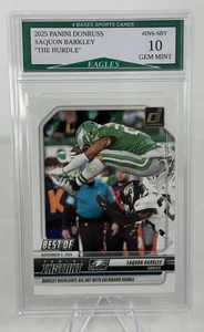 2025 Panini Instant Saquon Barkley Eagles The Hurdle Highlight Card Gem Mint 10 - Picture 1 of 1